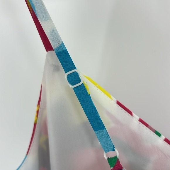 J. Crew Factory Tropical Printed Ruffle Cami Slip Dress Women’s Size 0 - Picture 9 of 10